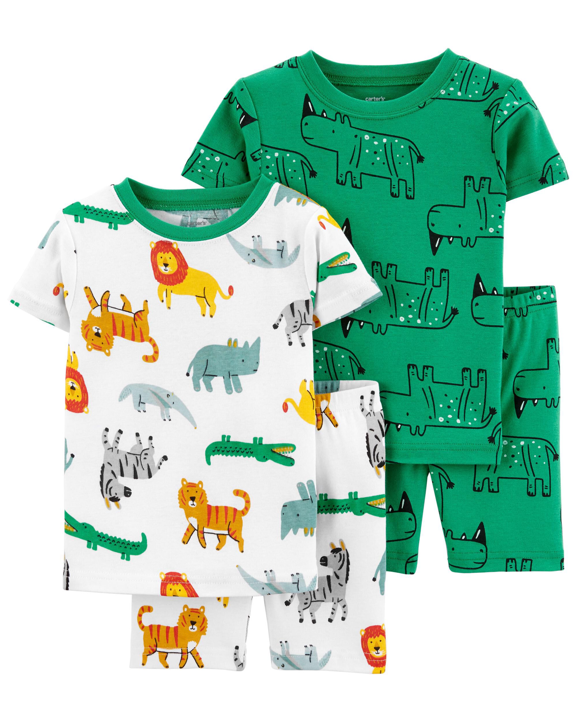 4-Piece Safari 100% Snug Fit Cotton PJs