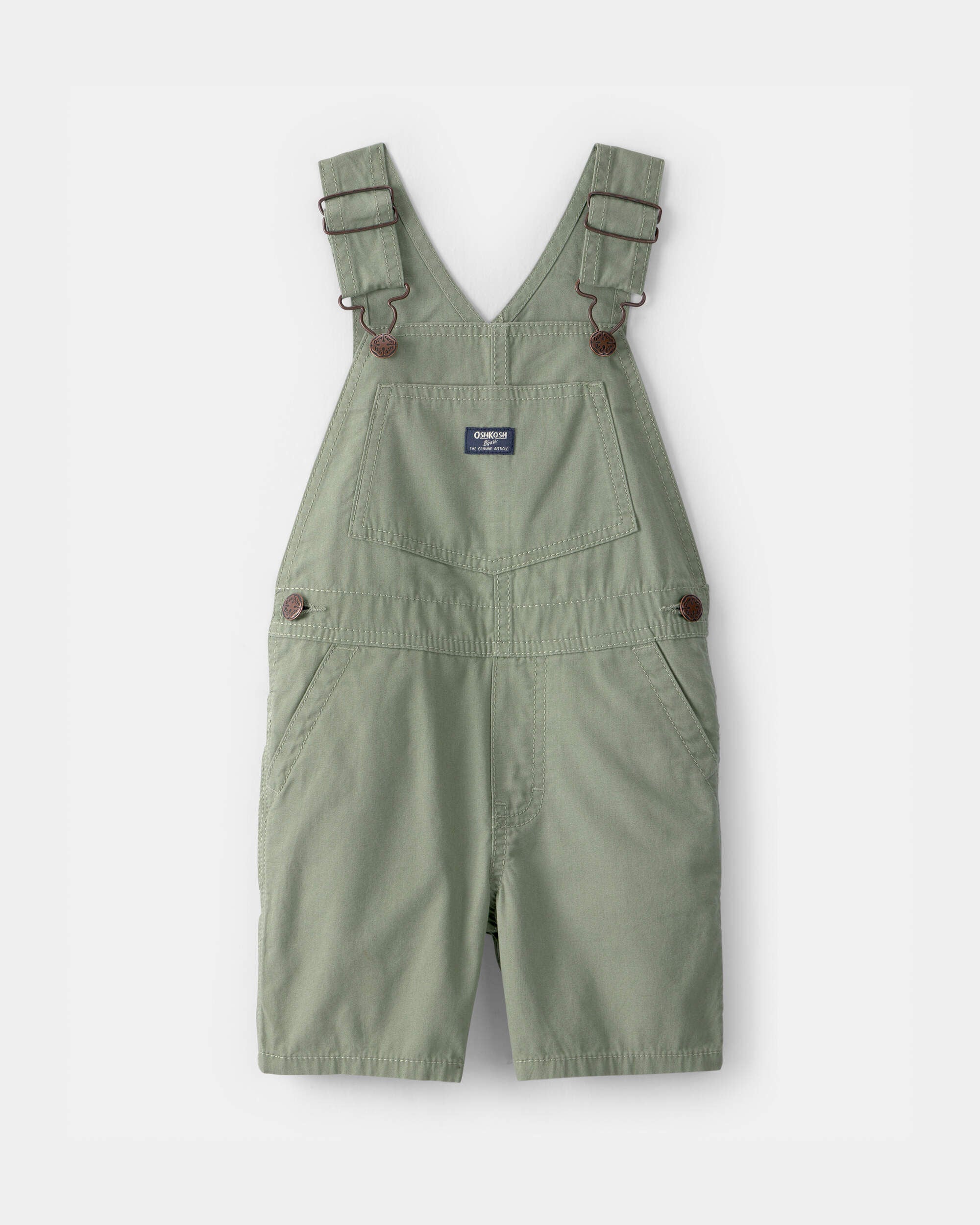 OshKosh Bgosh Toddler Boy Canvas Shortall 2T Olive 24$