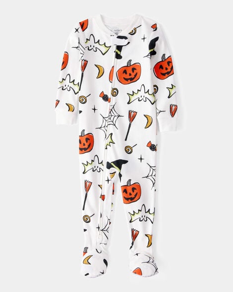 Product image 1 of Baby 1-Piece Halloween 100% Snug Fit Cotton Footie Pajamas - Ivory