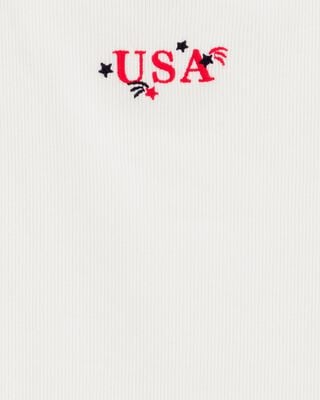 Product image 2 of Kid 2-Piece 4th Of July USA Tank & Flowy Pull-On Shorts Set - White/Navy