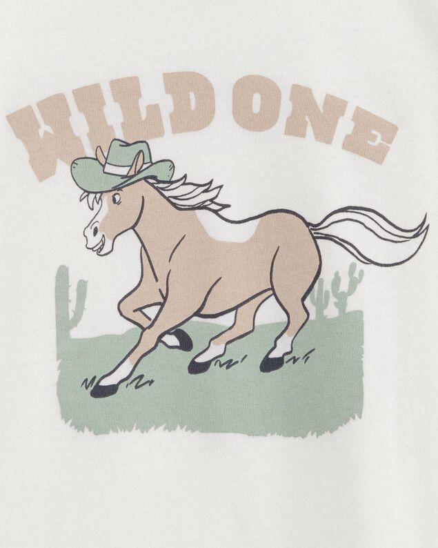 Product image 2 of Toddler Boy Wild One Short-Sleeve Graphic Tee - White