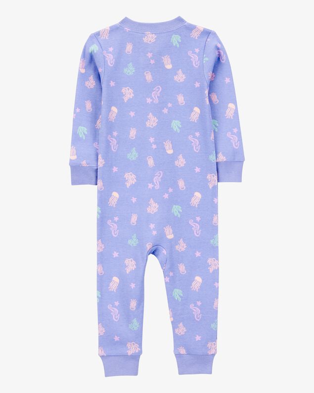 Product image 2 of Toddler Girl 1-Piece Jellyfish 100% Snug Fit Cotton Footless Pajamas - Purple