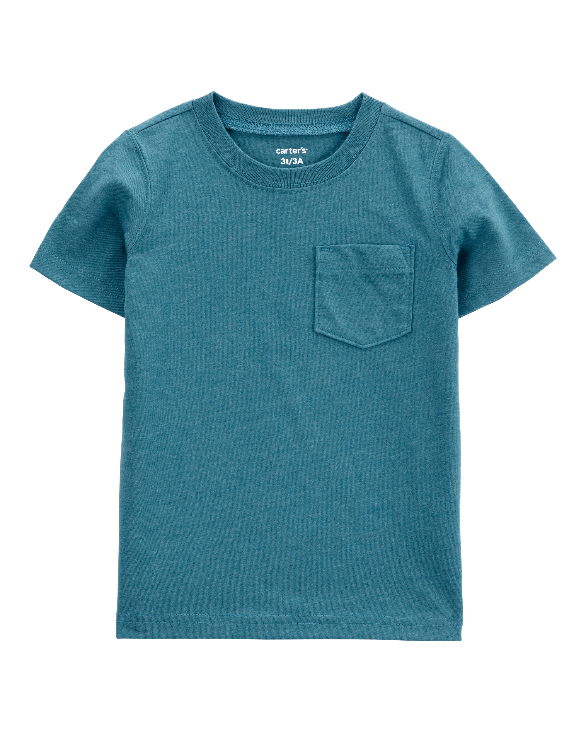 Toddler Solid Short-Sleeve Pocket Tee - Teal