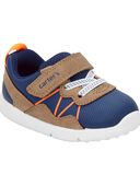 Brown, Navy - Every Step® First Walker Athletic Sneakers - Navy, Selected