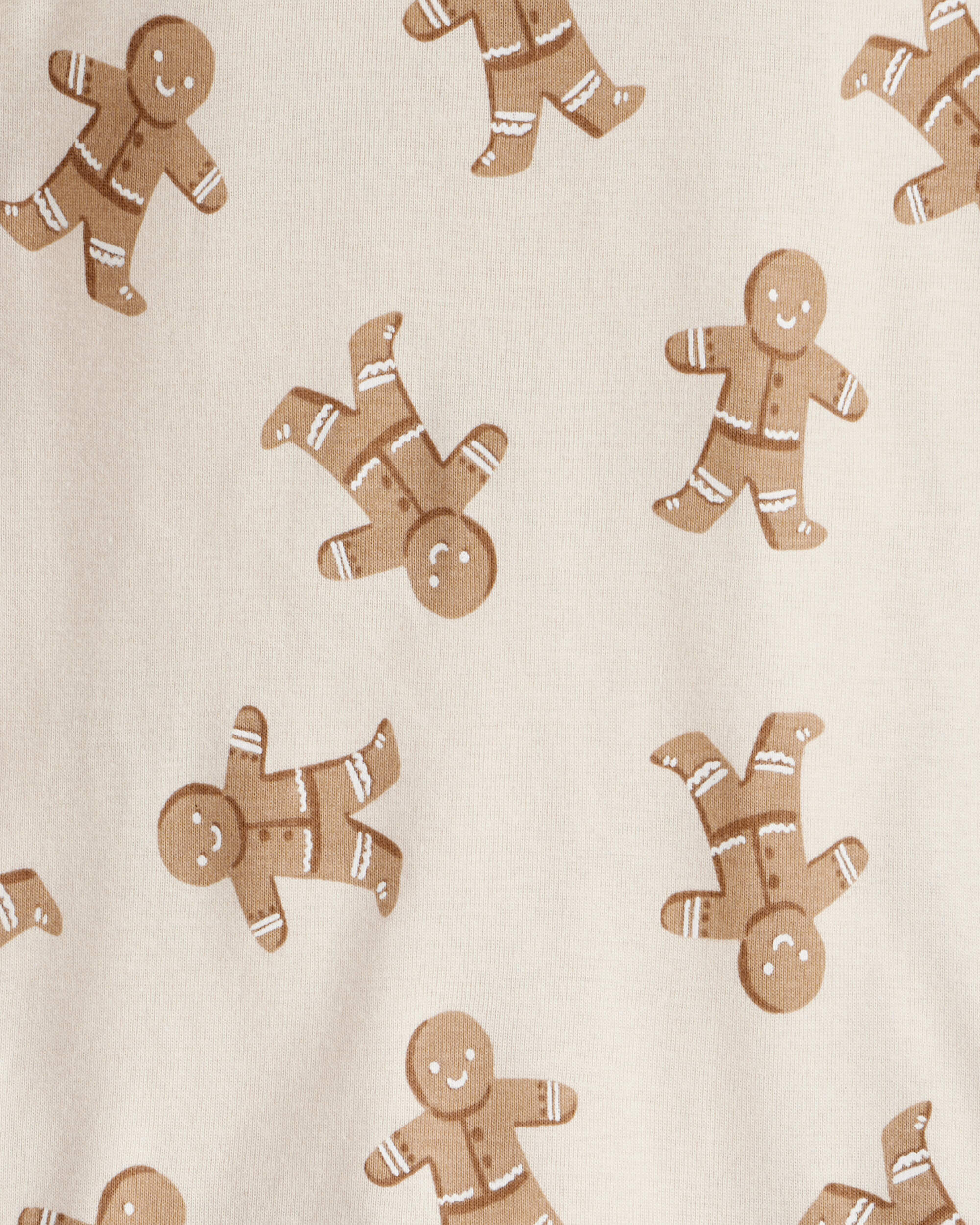 Toddler Organic Cotton Pajamas Set Gingerbread Man Print