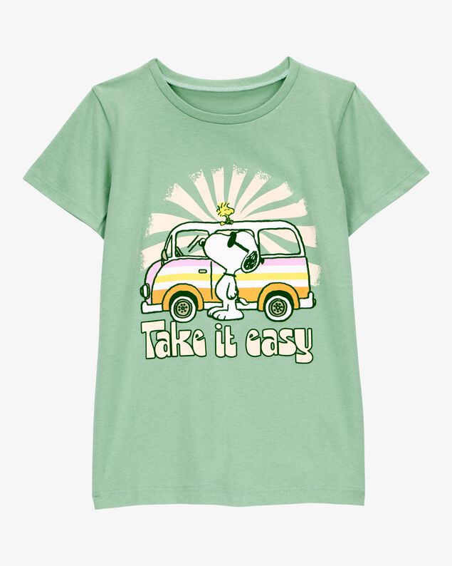 Product image 1 of Girls Peanuts™ Snoopy Short-Sleeve Graphic Tee - Green