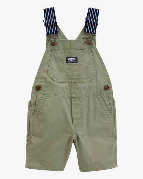 Toddler Canvas Shortalls - Green