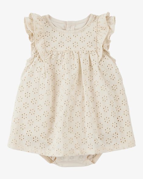 Product image 1 of Baby Solid Cotton Dress - Cream