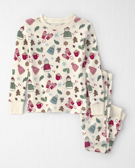 Toddler Girl 2-Piece Organic Cotton Pajamas in Winter Wonderland