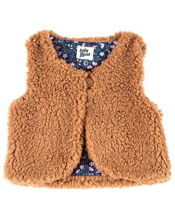 Baby Twill Lined Sherpa Vest