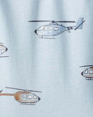 Product image 2 of Baby Boy Helicopter Print Short-Sleeve Tee - Blue