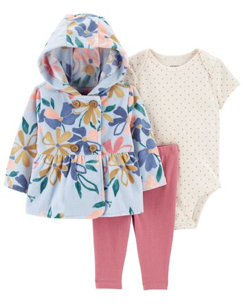 Baby 3-Piece Floral Little Jacket Set
