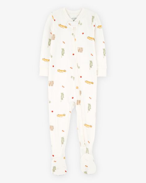  Product image 1 of Baby New York City Print Footie 1-Piece PurelySoft Pajamas - Ivory