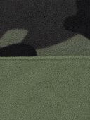 Green - Toddler Camo Print Quarter-Zip Microfleece Pullover, Selected