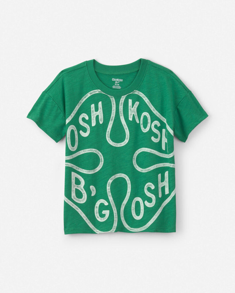 OshKosh B'gosh Toddler Girl 'OshKosh Bgosh' St Patrick's Day Graphic Tee 12M Green