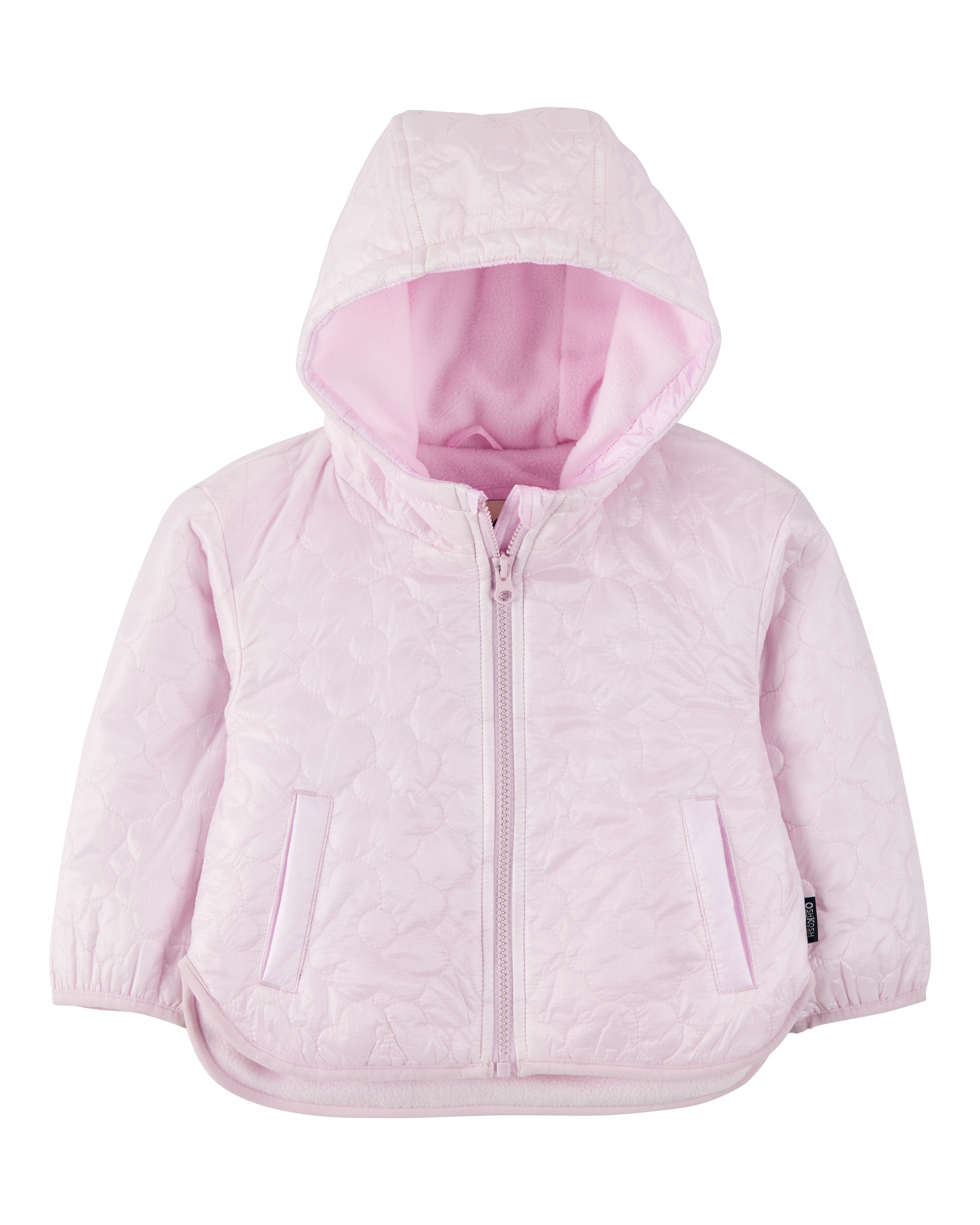 Toddler Floral Quilted Midweight Jacket - Pink