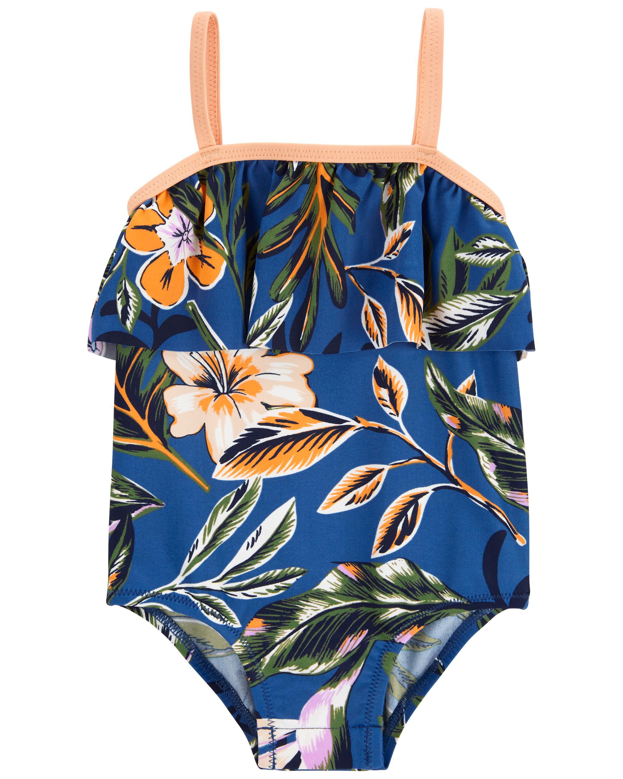 Baby Floral Print Ruffle Swimsuit OshKosh Carter s