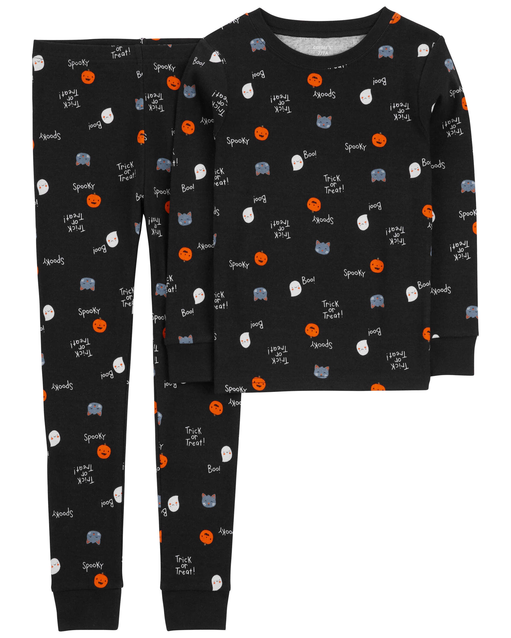 Kid 2 Piece Black Halloween 100 Cotton PJs Carter s Carter s