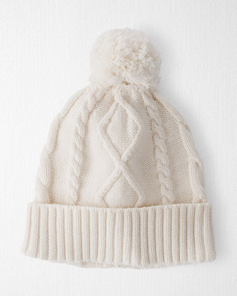 Toddler Organic Cotton Cable Knit Winter Hat