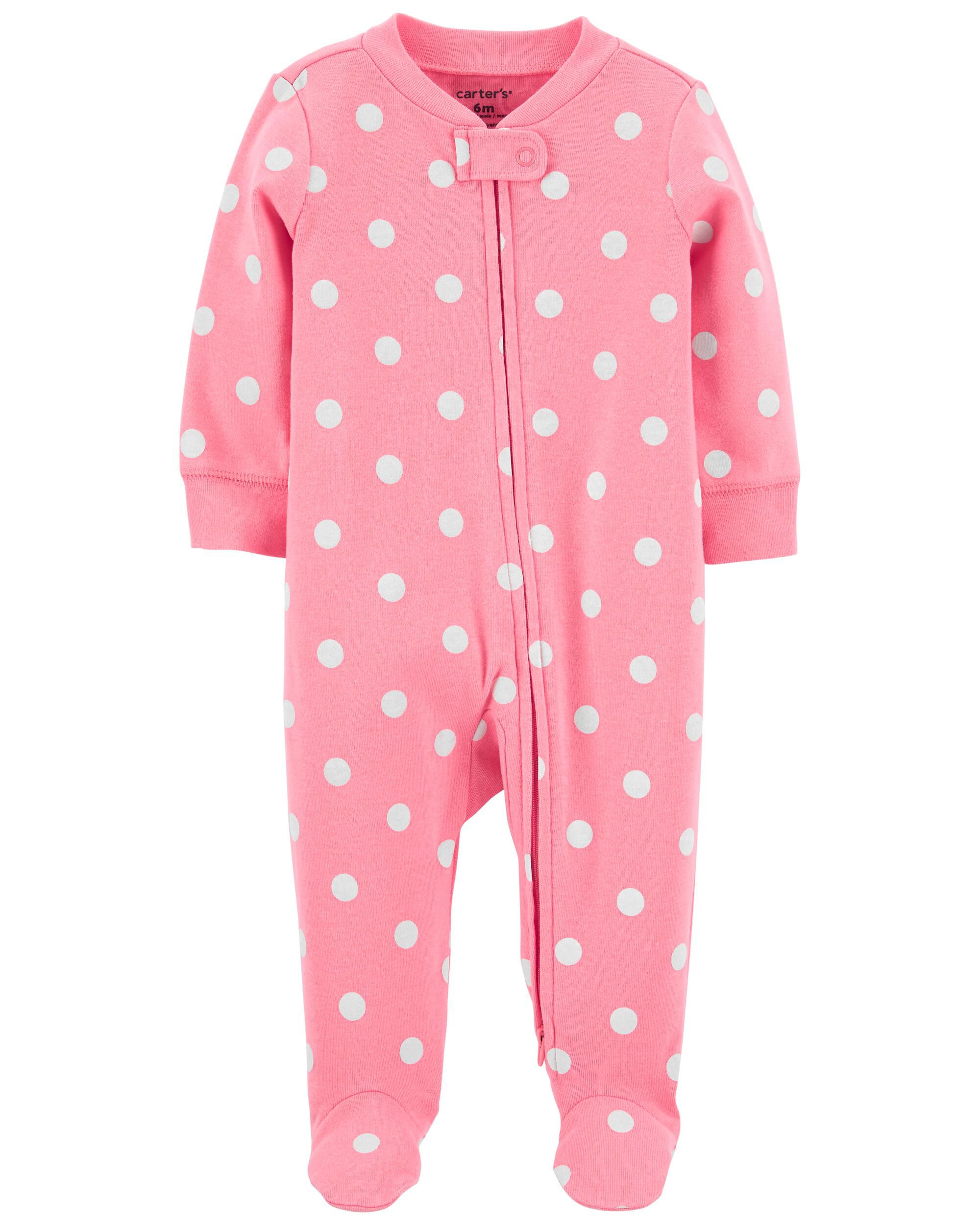 carter's pink and white polka dot blanket