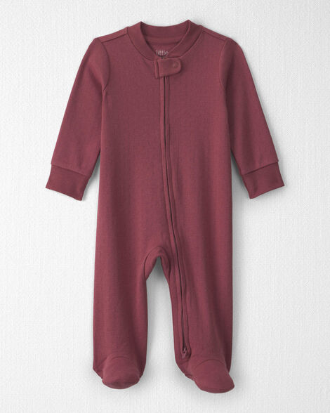 Baby Girl Organic Cotton Pointelle Sleep & Play Pajamas