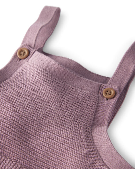 Product image 2 of Baby Girl Organic Cotton Sweater Knit Overalls