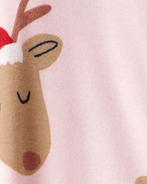 Baby Girl Pink Peppermints DreamPlush Long-Sleeve Snug Fit 1-Piece Pajamas - Pink