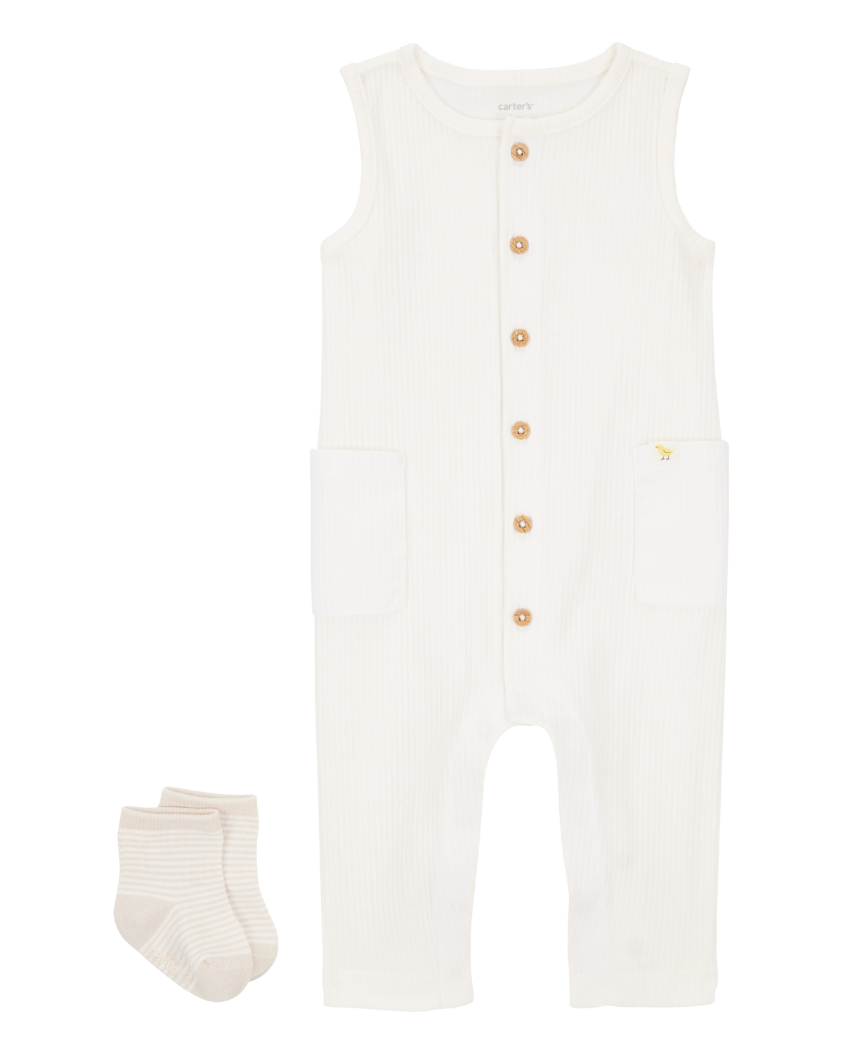 carter's Baby 2-Piece Jumpsuit & Sock Set - Ivory