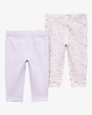 Product image 1 of Baby 2-Pack Foral Pull-On Pants