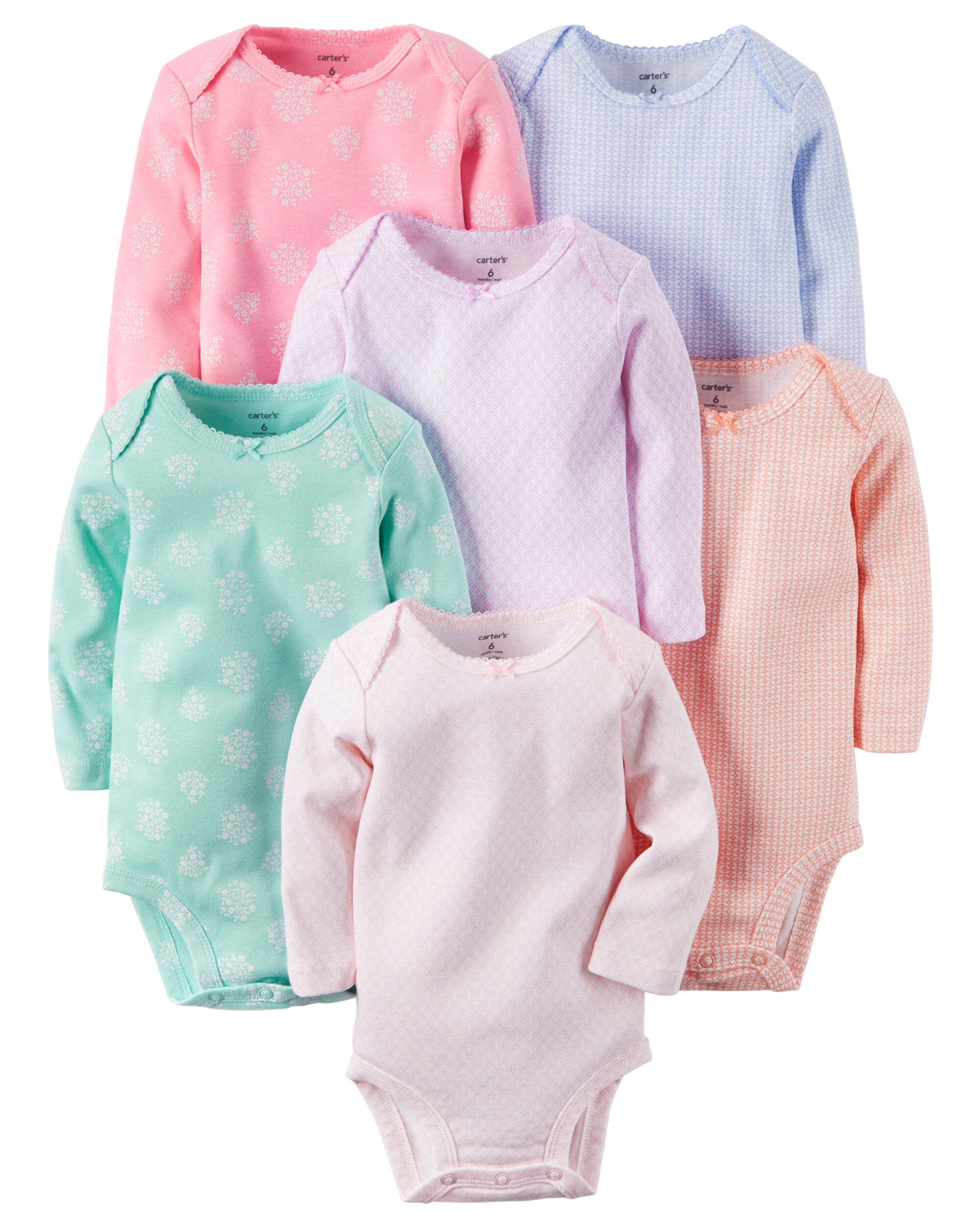 precious firsts made by carter's 6 short sleeve bodysuits