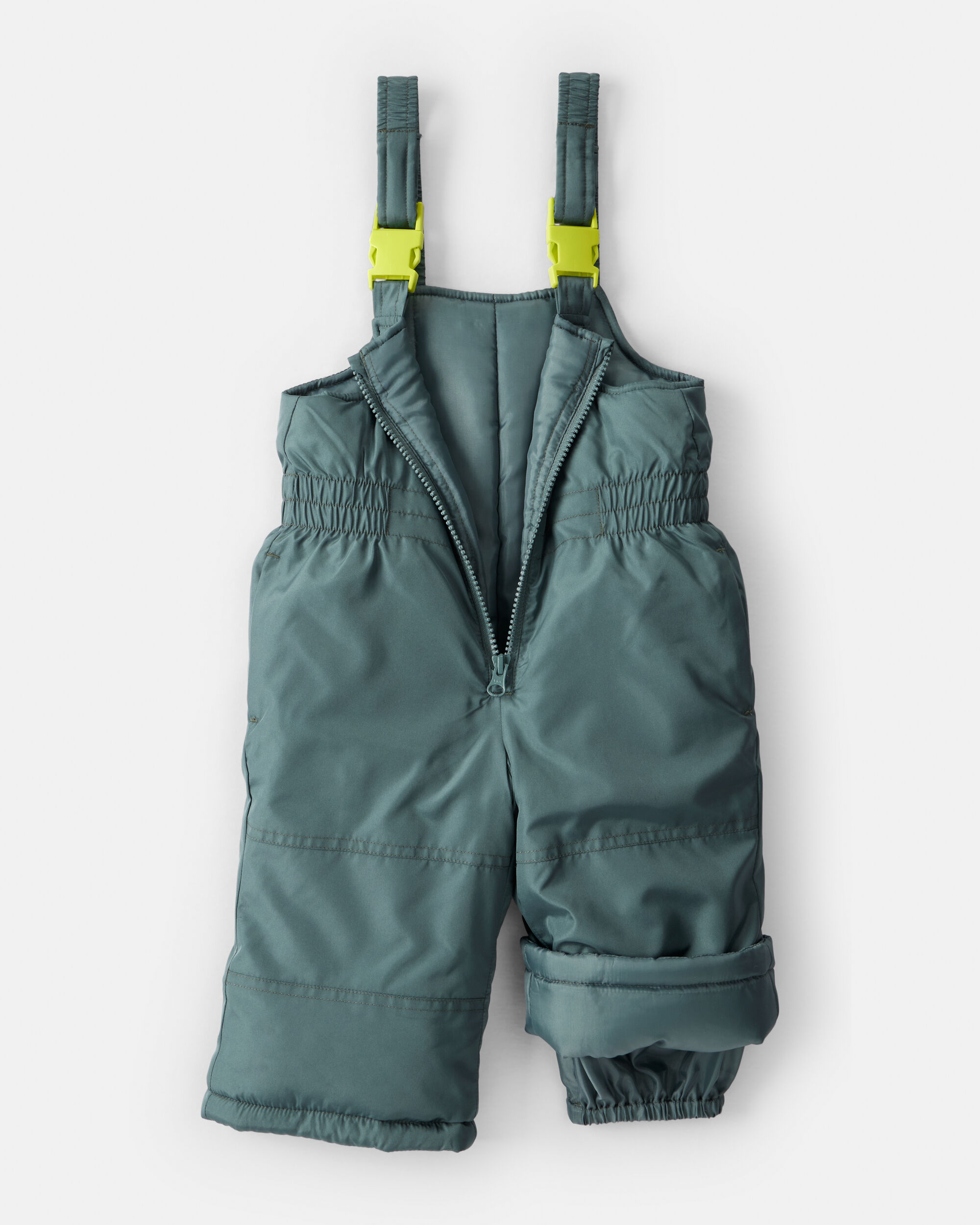 Baby Boy 2-Piece Dinosaur Hooded Snowsuit Jacket & Bib Set - Green/Blue