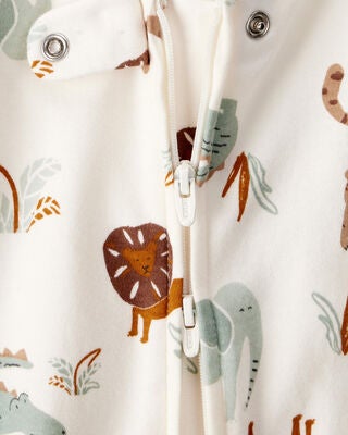 Product image 2 of Baby Animal Print 2-Way Zip Cotton Sleep & Play Pajamas