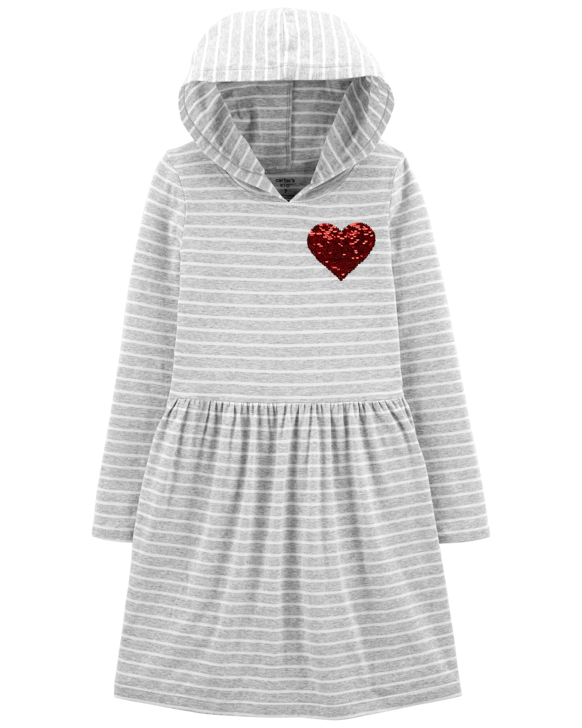 hooded jersey dress