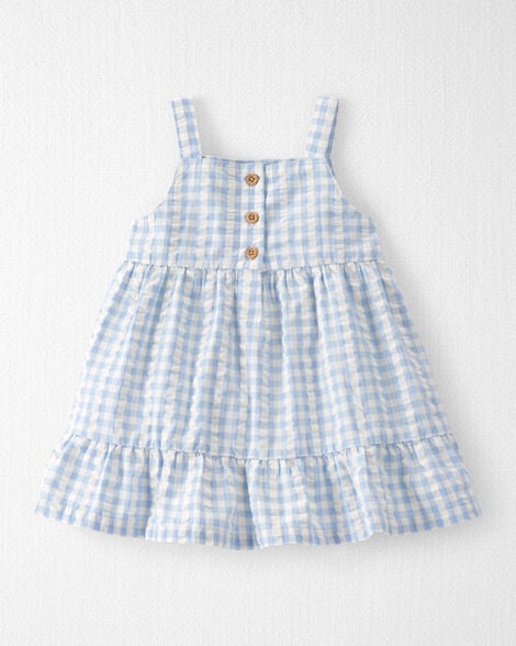 Baby Girl Seersucker Dress Made with Organic Cotton