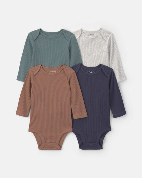 baby boy 4-pack long-sleeve multipack bodysuits