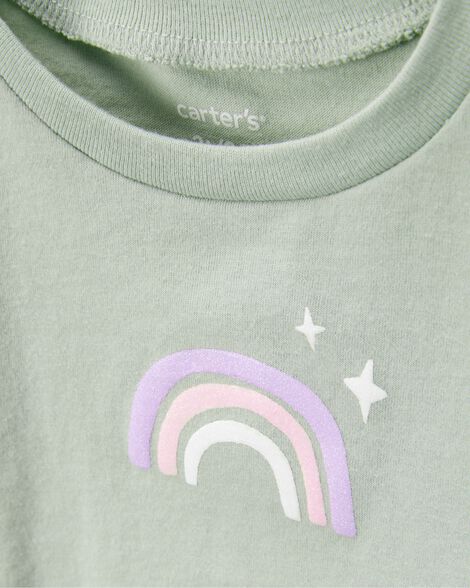  Product image 2 of Toddler Rainbow Short-Sleeve Graphic Tee - Olive