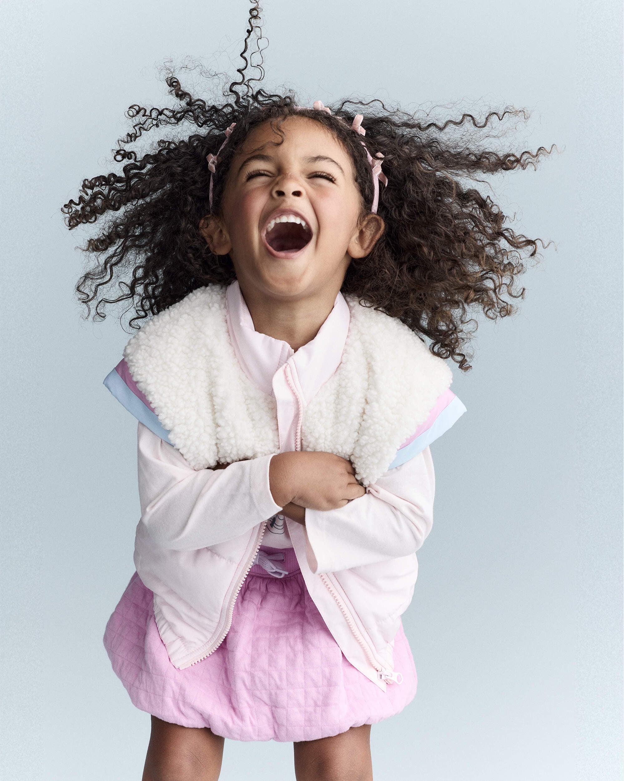 Otter Avenue Toddler Girl Colorblock Zip-Up Jacket 12M Light PinkCream 27$