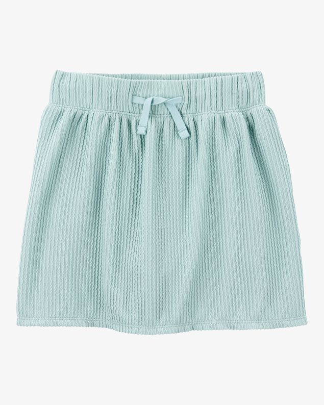 Product image 1 of Kid Ribbed Textured Drawstring Skort -  Green