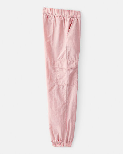  Product image 3 of Girls Woven Cargo Joggers - Pink