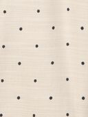 Tan - Toddler Polka Dot Linen Look-Alike Short-Sleeve Jumpsuit - Tan, Selected