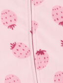 Pink - Baby Strawberry Fleece Footie Sleep & Play Pajamas, Selected