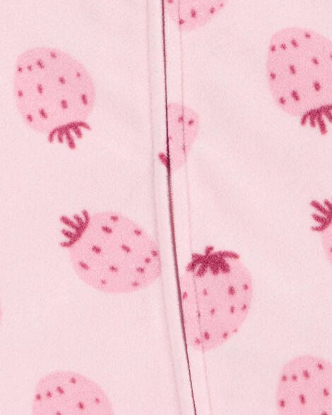  Product image 2 of Baby Strawberry Fleece Footie Sleep & Play Pajamas