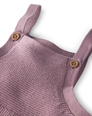 Product image 2 of Baby Girl Organic Cotton Sweater Knit Overalls