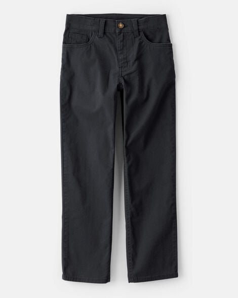 boys cotton chino pants - black