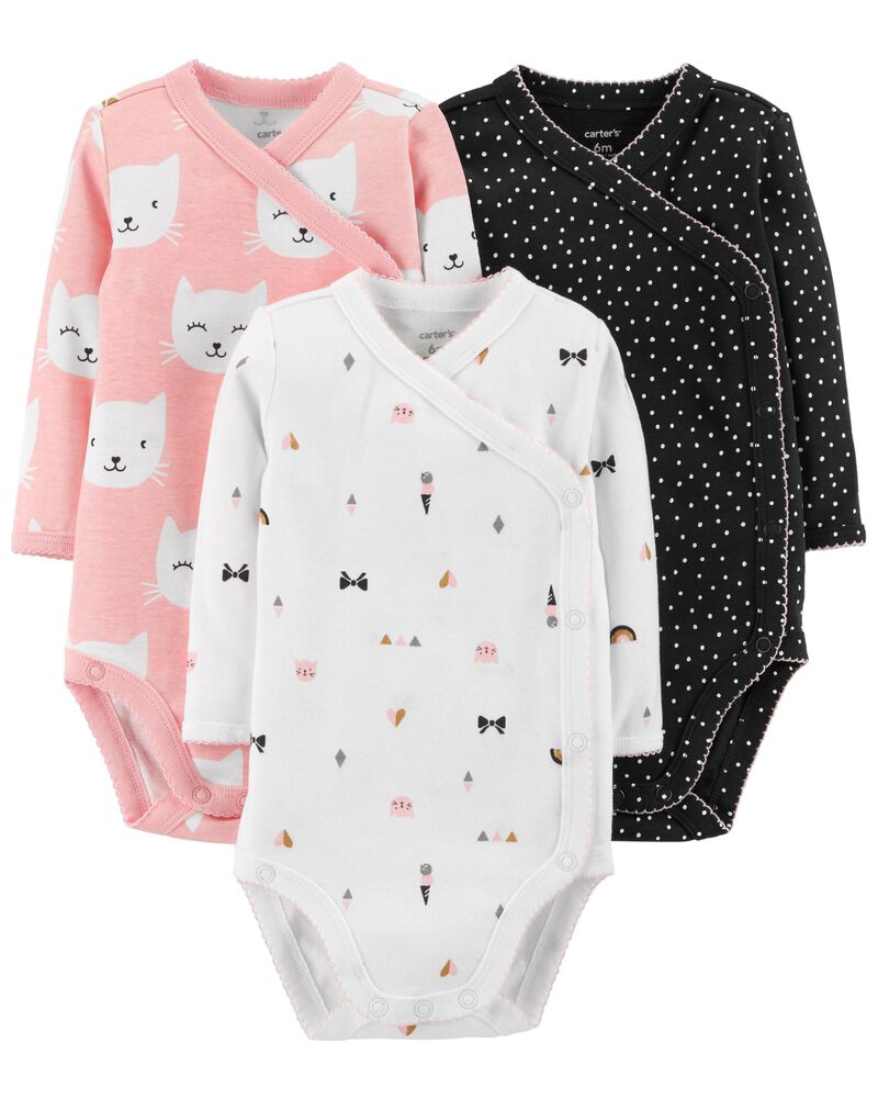 3 Pack Side Snap Bodysuits Carters Com