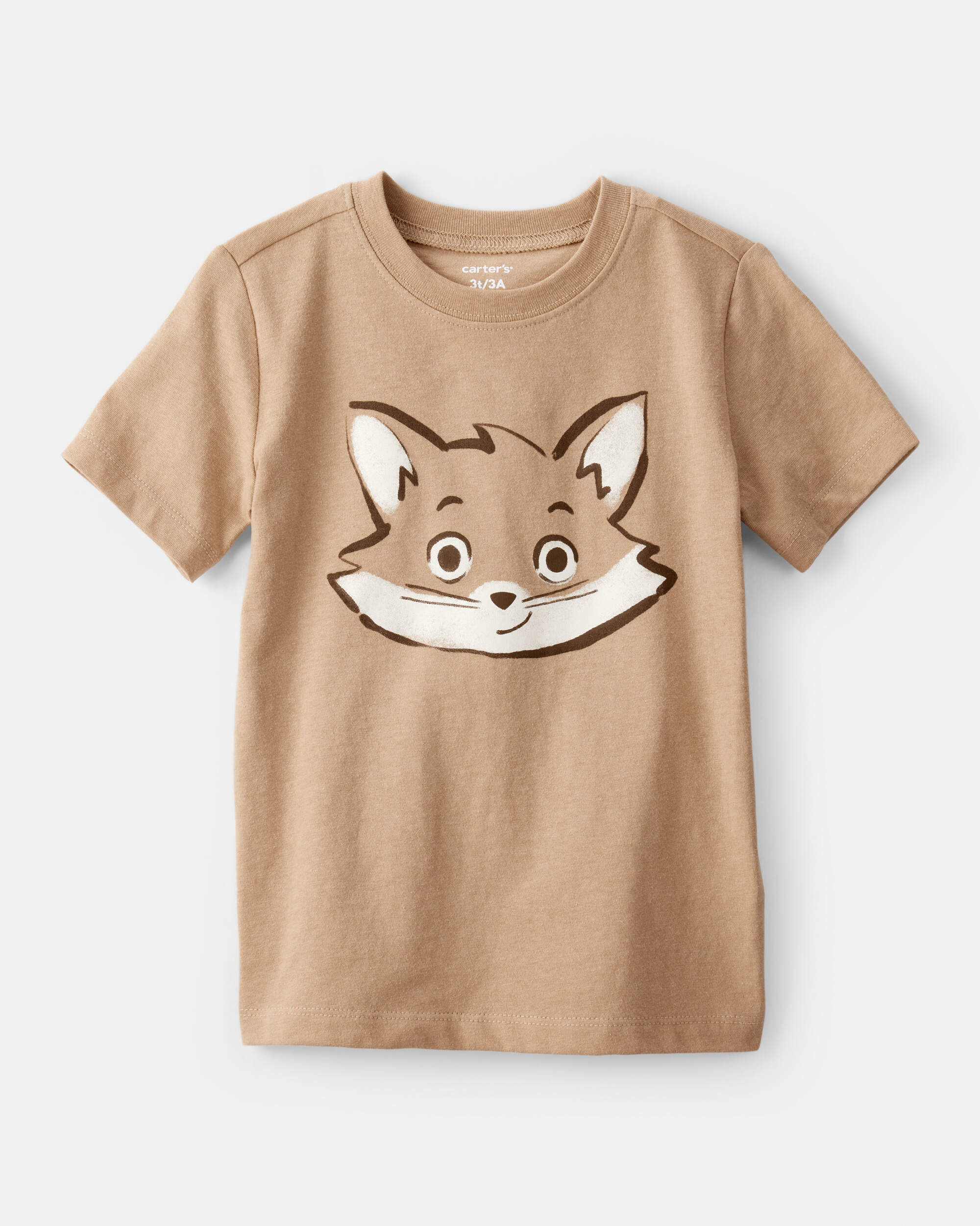 Toddler Boy Fox Short-Sleeve Graphic Tee - Brown