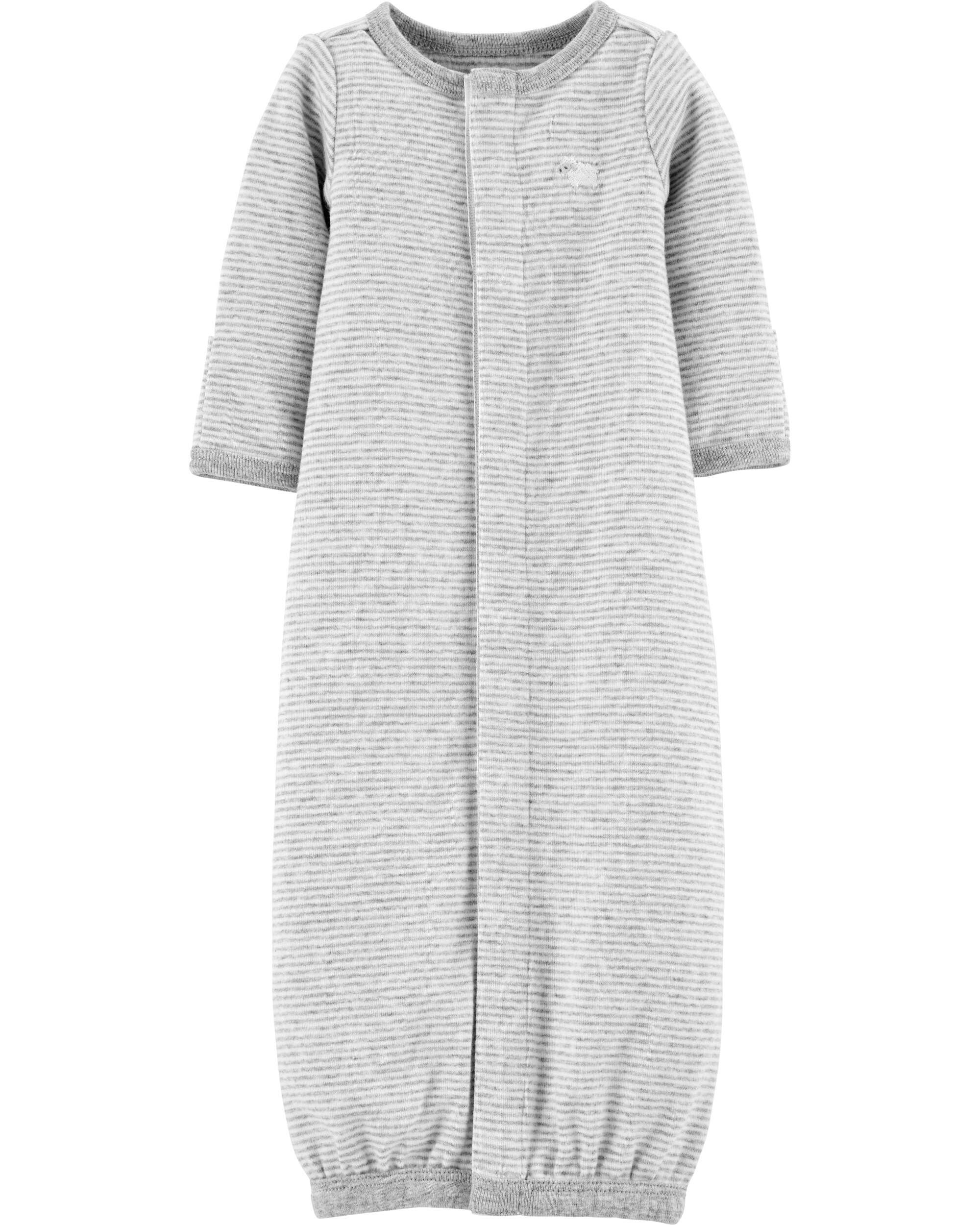 Baby Preemie Striped Cotton Sleeper Gown Carter s Carter s