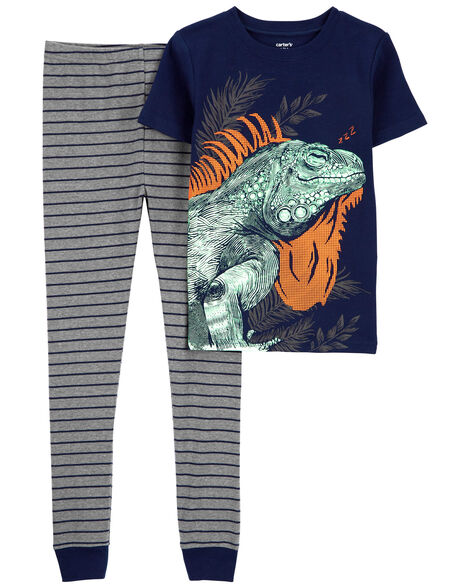 Product image 1 of Kid 2-Piece Iguana Cotton Blend Pajamas