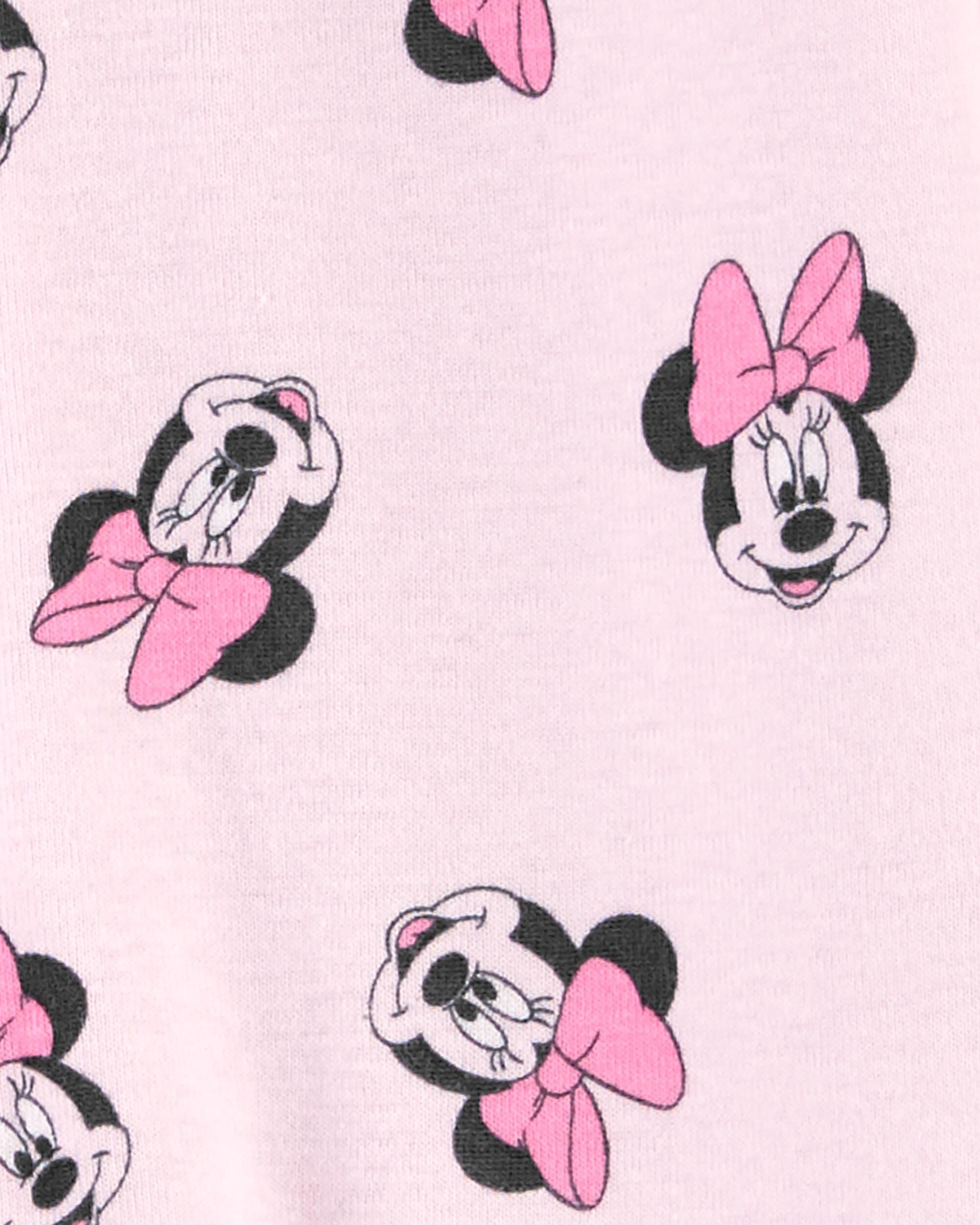 Toddler 1-Piece Minnie Mouse 100% Cotton Footie Pajamas