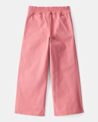 Product image 2 of Kid Twill Wide Leg Pants - Pink